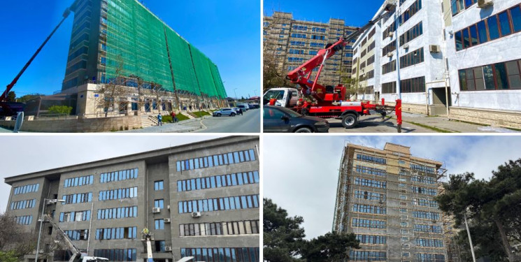 Buzovna qəsəbəsində yaşayış binalarında təmir-bərpa işləri həyata keçirilir